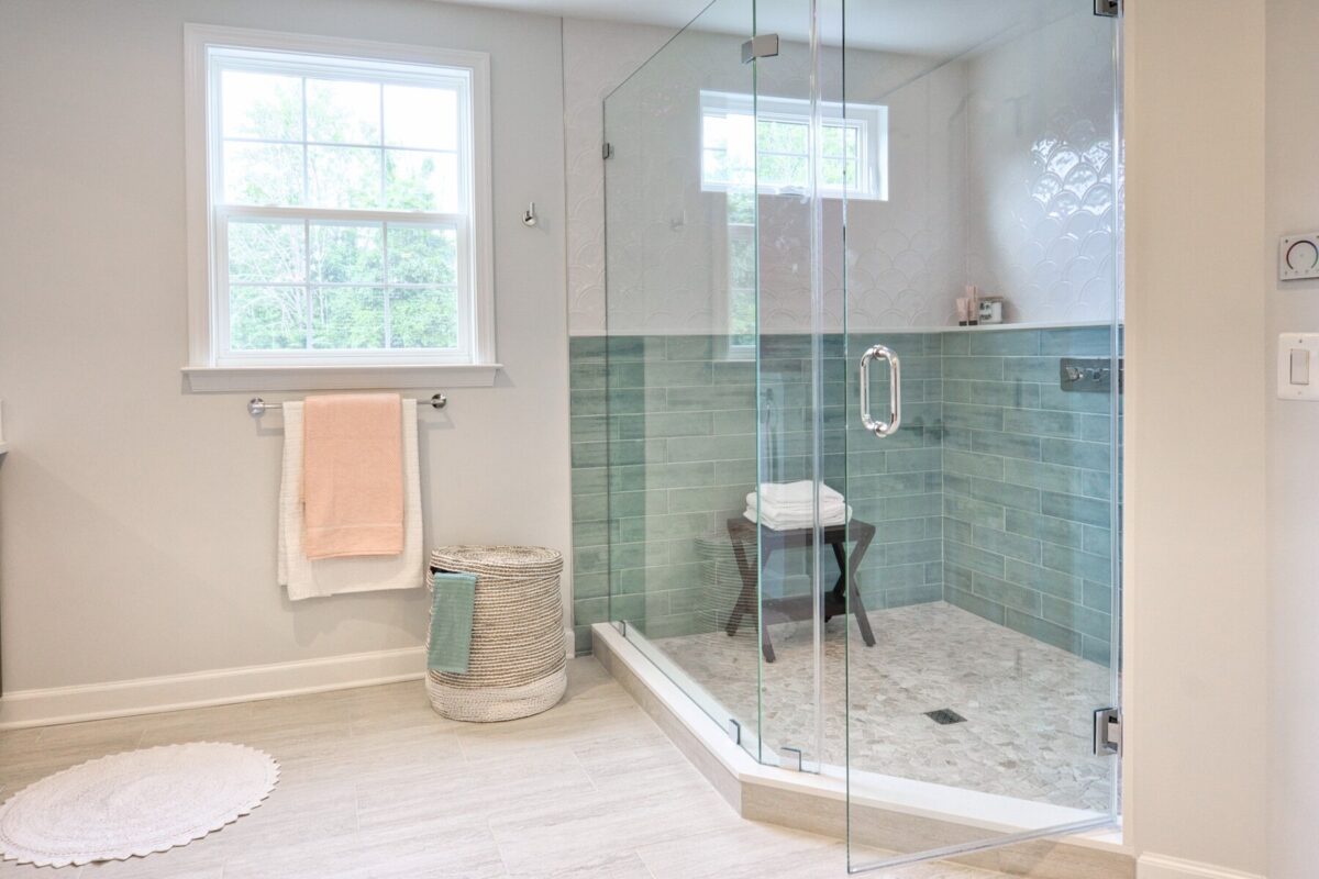 Shower Door in Potomac interior modern bathroom with shower box 181624 29728